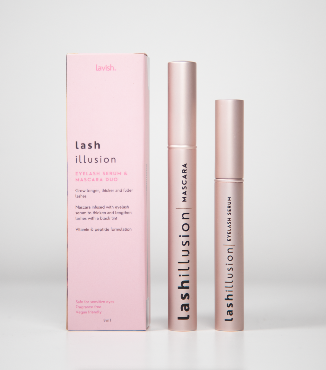 lash illusion DUO - eyelash serum & mascara duo – Lavish Cosmetics